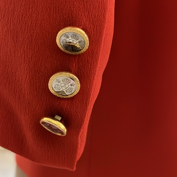 Nygard 100% Silk Women’s Orange Suit Jacket Like New, Lined, Lapel, Size 10 - Picture 7 of 11